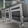 4255633551733-4 Outsunny 4tlg. Gartenmöbel – Set Balkonmöbel – Set mit Ecksofa Zweisitzer Couchtisch