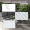 4255633551733-7 Outsunny 4tlg. Gartenmöbel – Set Balkonmöbel – Set mit Ecksofa Zweisitzer Couchtisch