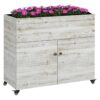 Outsunny Hochbeet weiß Holz B/H/L: ca. 50x110x95 cm