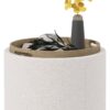 HOMCOM Hocker cremeweiß B/H/L: ca. 56x56x42 cm