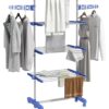 HOMCOM Wäscheständer blau Polypropylen B/H/L: ca. 55x142x172 cm