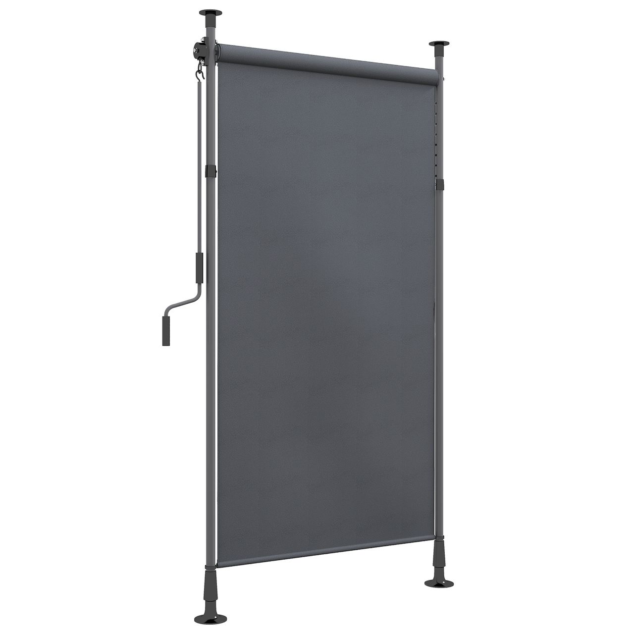 Outsunny Senkrechtmarkise mit Sonnenschutz, 150 x 220 – 310cm Balkonsichtschutz, Polyester