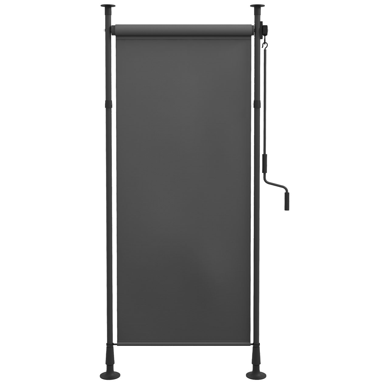 Outsunny Outsunny Senkrechtmarkise, 120 x 220 – 310cm Balkonsichtschutz mit Sonnenschutz
