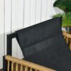 Outsunny 4 tlg. Rattan Gartenmöbel – Set, sitzgruppe mit Kissen für Garten, Terrasse