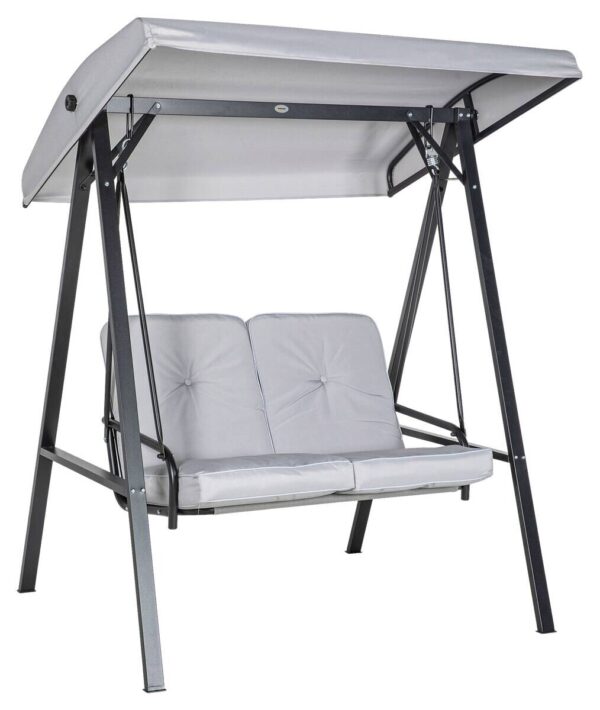 Outsunny Hollywoodschaukel grau Stahl B/H/L: ca. 116x172x145 cm Outsunny Hollywoodschaukel grau Stahl B/H/L: ca. 116x172x145 cm