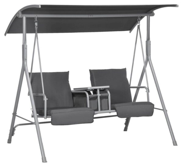 Outsunny Hollywoodschaukel schwarz Metall B/H/L: ca. 110x165x175 cm Outsunny Hollywoodschaukel schwarz Metall B/H/L: ca. 110x165x175 cm