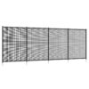 Outsunny Teichzaun, 365 x 126 cm Gartenzaun, 4er Set Dekorative Poolzaun mit Fuß