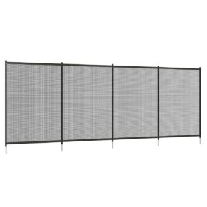 Outsunny Teichzaun, 365 x 126 cm Gartenzaun, 4er Set Dekorative Poolzaun mit Fuß