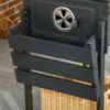 Outsunny Holzkohlegrill, Campinggrill mit zwei Grillrost, klappbar Seitenablage
