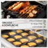 Outsunny Holzkohlgrill Gasgrill mit 2+1 Brenner, Thermometer, Haken, Schwarz