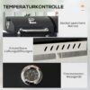 Outsunny Holzkohlgrill Gasgrill mit 2+1 Brenner, Thermometer, Haken, Schwarz