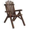 4255633564795-1 Outsunny Adirondack Gartenstuhl Holzstuhl Hochlehner Relaxstuhl Tannenholz Braun