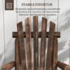 4255633564795-4 Outsunny Adirondack Gartenstuhl Holzstuhl Hochlehner Relaxstuhl Tannenholz Braun
