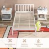 4255633570970-3 HOMCOM Bettrahmen Holzbett, 208 x 96cm Bettgestell mit Kopfteil für Schlafzimmer