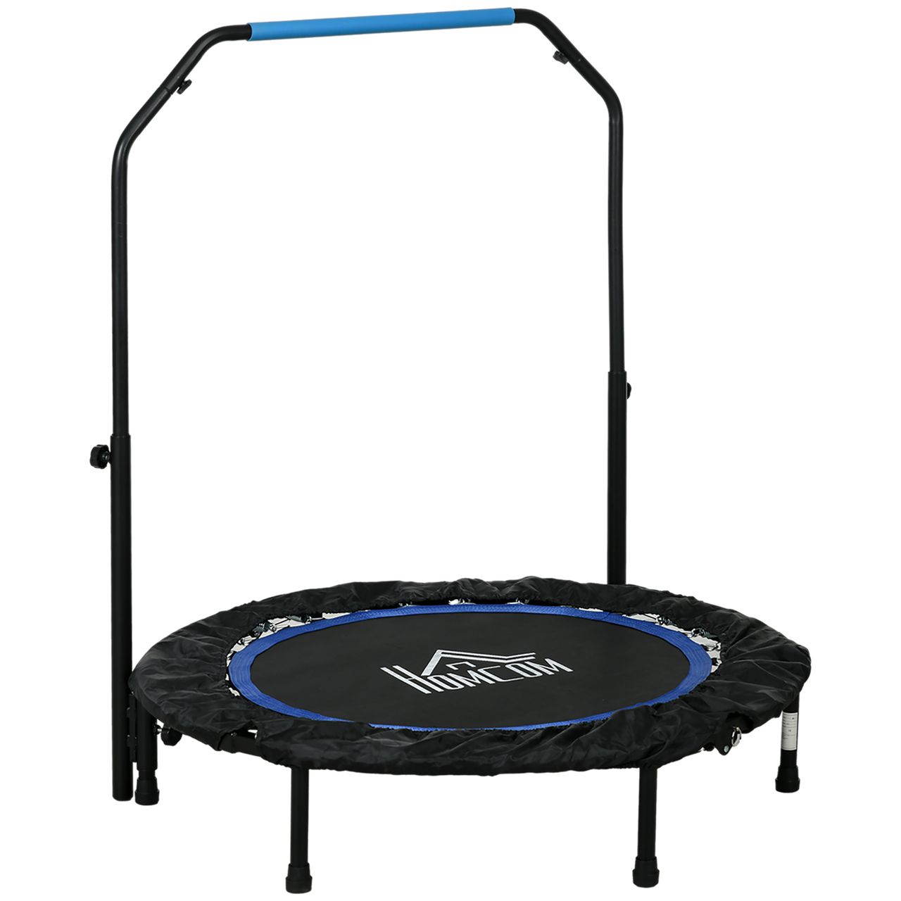 HOMCOM 102 cm Fitness – Trampolin Faltbares Mini – Trampolin mit Haltegriff, Schwarz