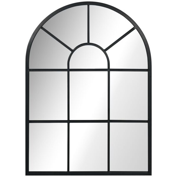 4255633574633-1 HOMCOM HOMCOM Wandspiegel Fensterspiegel 70 x 50 cm Dekorativ Spiegel mit Metallrahmen
