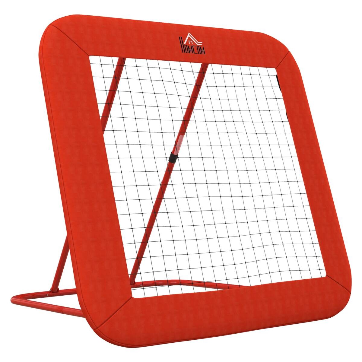 HOMCOM Fußball Rebounder rot Metall B/H/L: ca. 118x120x128 cm