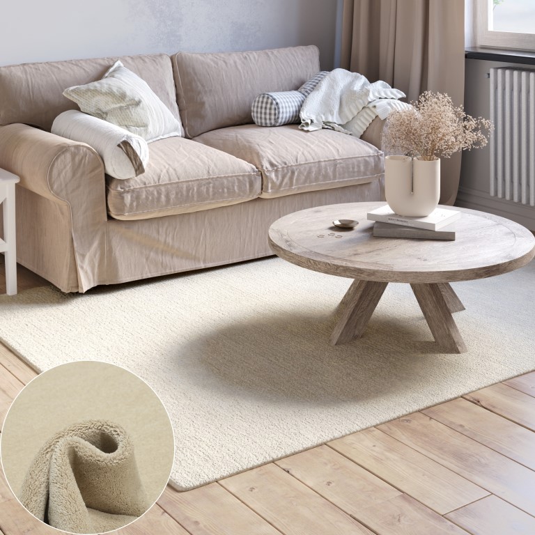MyFlair Teppich Adelle 200cm x 140cm, farbe Creme, rechteck