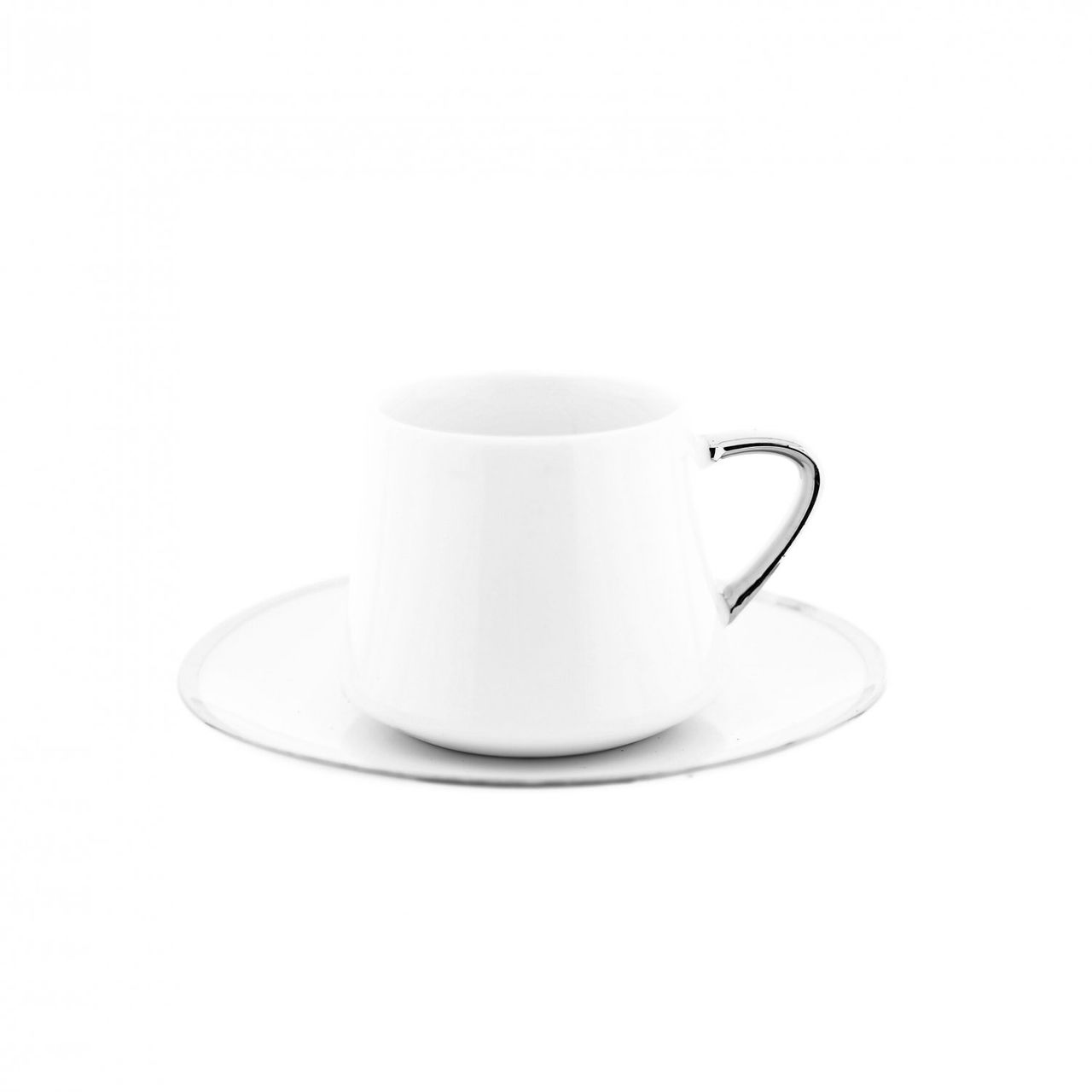 Mulex 12 Tlg. Set Mokkatassen mit Untertassen aus Porzellan Mokkaservice 100 ml