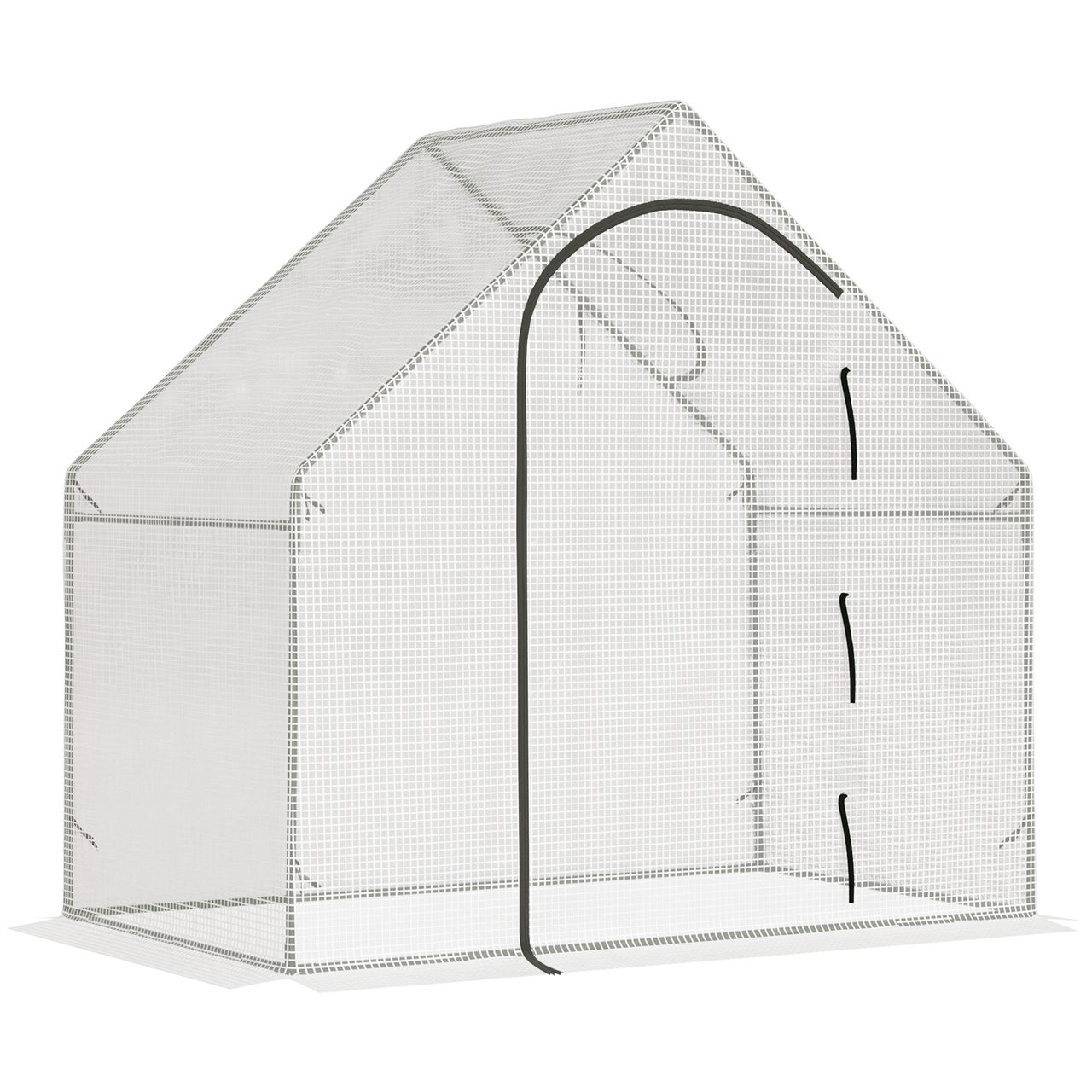 Outsunny Gewächshaus, 180 x 100 x 168 cm Foliengewächshaus mit Rolltür Treibhaus