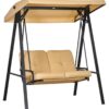 Outsunny Hollywoodschaukel beige Stahl B/H/L: ca. 106x174x138 cm