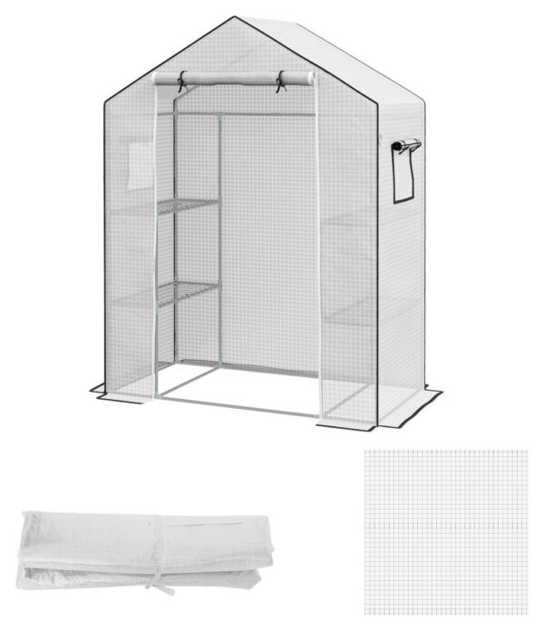 Outsunny Ersatzfolie weiß Kunststoff B/H/L: ca. 73x190x140 cm