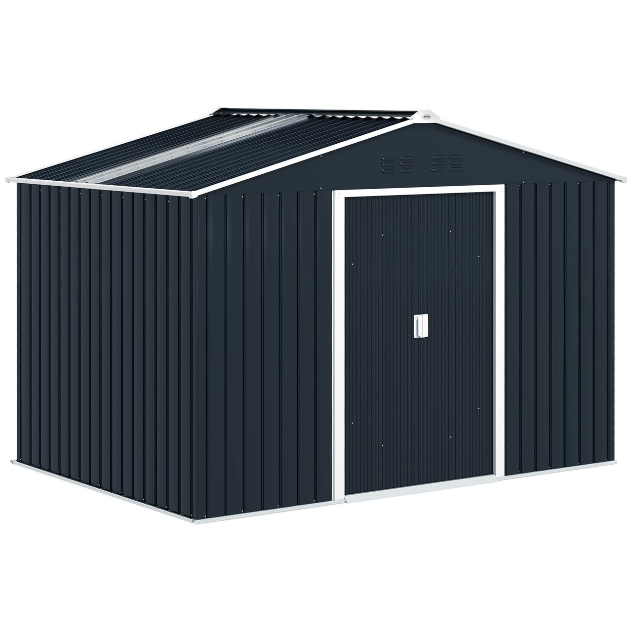 Outsunny Verzinkter Stahl Gerätehaus 4, 9m² 277x195x192cm Geräteschuppen