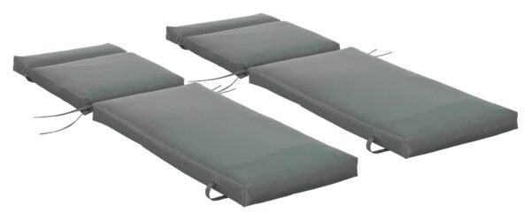 Outsunny Liegenauflage 2er Set dunkelgrau Schaumstoff B/H/L: ca. 55x8x196 cm
