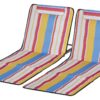 Outsunny Strandliege 2er Set mehrfarbig Stahl B/H/L: ca. 53x45x124 cm