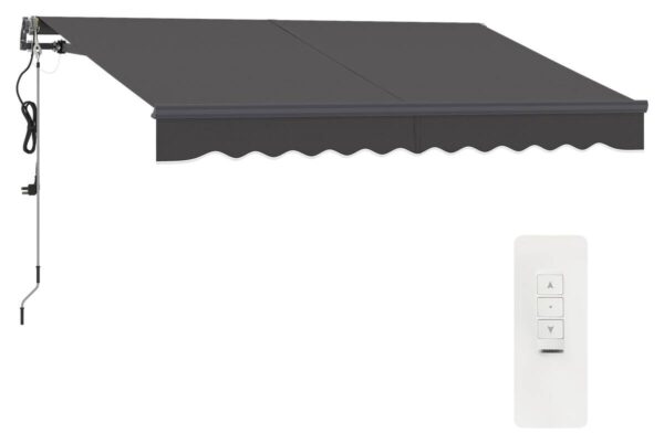 Outsunny Markise dunkelgrau B/H/L: ca. 250x150x296 cm