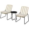Outsunny Balkonmöbel Set beige Stahl B/H/L: ca. 56x78x67 cm Outsunny Balkonmöbel Set beige Stahl B/H/L: ca. 56x78x67 cm