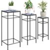 Outsunny Pflanzenständer 3er Set blau Metall B/H/L: ca. 28x71x28 cm
