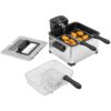 HOMCOM Fritteuse mit 5L Kapazität, einstellbare Temperatur & Timer, Sichtfenster, 2000W