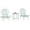 4255826847865-1 Outsunny Bistro – Set 3 – teilig aus Stahl Wetterfest Gartenmöbel Set Outdoor