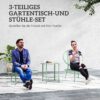 4255826847865-4 Outsunny Bistro – Set 3 – teilig aus Stahl Wetterfest Gartenmöbel Set Outdoor