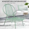 4255826847865-6 Outsunny Bistro – Set 3 – teilig aus Stahl Wetterfest Gartenmöbel Set Outdoor