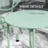 4255826847865-7 Outsunny Bistro – Set 3 – teilig aus Stahl Wetterfest Gartenmöbel Set Outdoor