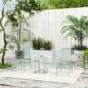 4255826847865-9 Outsunny Bistro – Set 3 – teilig aus Stahl Wetterfest Gartenmöbel Set Outdoor