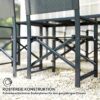 4255826862929-6 Outsunny Sitzgruppe 5 – teilig Essgruppe Stahl für 4 Personen Esstisch mit 4 Stühlen