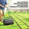 Outsunny Rasenwalze Gartenwalze befüllbar mit Wasser oder Sand, 50cm Breite Handwalze