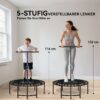 SPORTNOW Fitness Trampolin klappbar Ø102 cm Mini Trampoline mit Haltegriff
