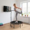 SPORTNOW Fitness Trampolin klappbar Ø102 cm Mini Trampoline mit Haltegriff