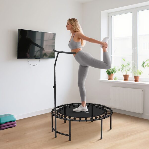 SPORTNOW Fitness Trampolin klappbar Ø102 cm Mini Trampoline mit Haltegriff