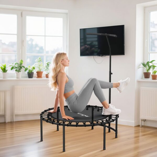 SPORTNOW Fitness Trampolin klappbar Ø102 cm Mini Trampoline mit Haltegriff