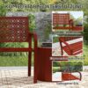 Outsunny 2 – Sitzer Gartenbank, wetterfest Sitzbank, Gartenmöbel mit Rücken – & Armlehnen