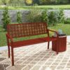 Outsunny 2 – Sitzer Gartenbank, wetterfest Sitzbank, Gartenmöbel mit Rücken – & Armlehnen