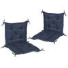 4255923100610-8 Outsunny 2er – Set Sitzkissen, 98 x 50 cm Stuhlkissen mit Bindebänder, Stoffbezug 8cm dick