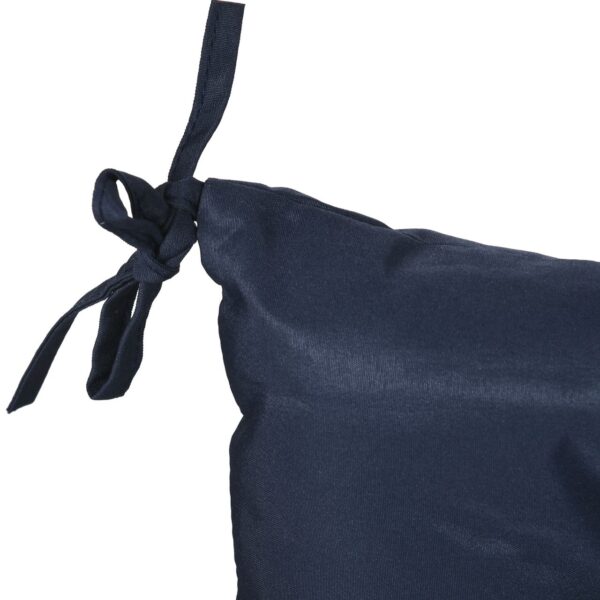 4255923100610-9 Outsunny 2er – Set Sitzkissen, 98 x 50 cm Stuhlkissen mit Bindebänder, Stoffbezug 8cm dick