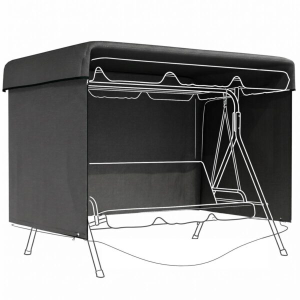Outsunny Gartenmöbel-Abdeckung schwarz Kunststoff B/H/L: ca. 155x150x215 cm
