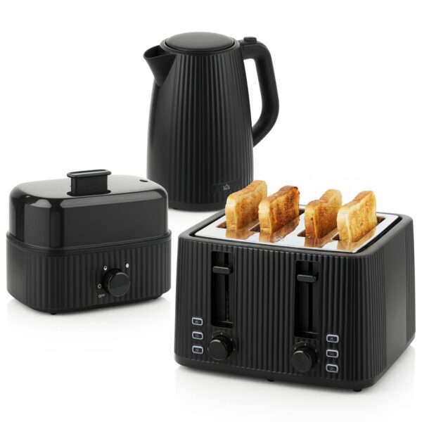 HOMCOM Wasserkocher Toaster Eierkocher Set 1, 7L Wasserkocher 4 Scheiben Toaster